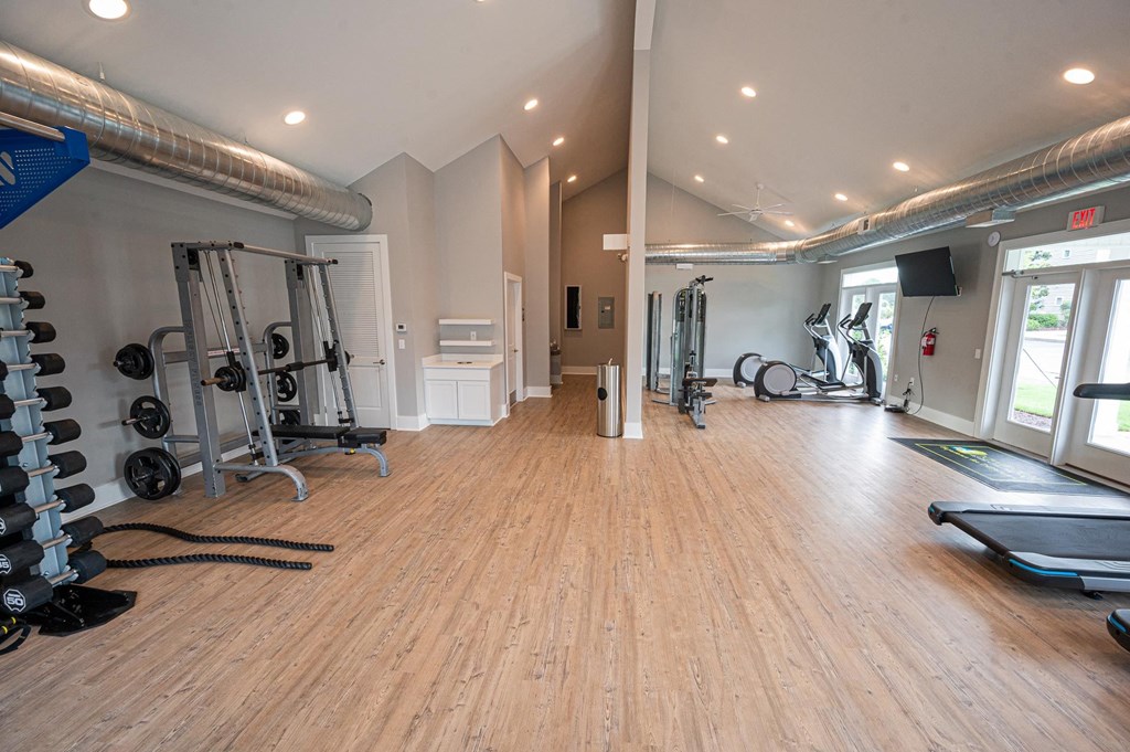 the gym at the preserve at green valley apartments