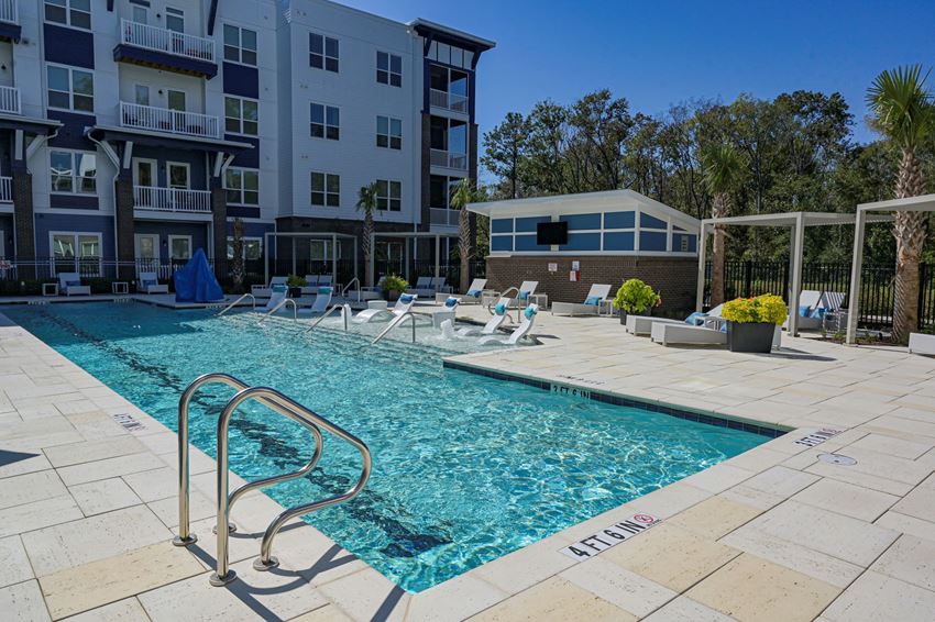 Sparkling Swimming Pool at Hawthorne at Indy West in Wilmington, NC Sparkling Swimming Pool at Hawthorne at Indy West in Wilmington, NC