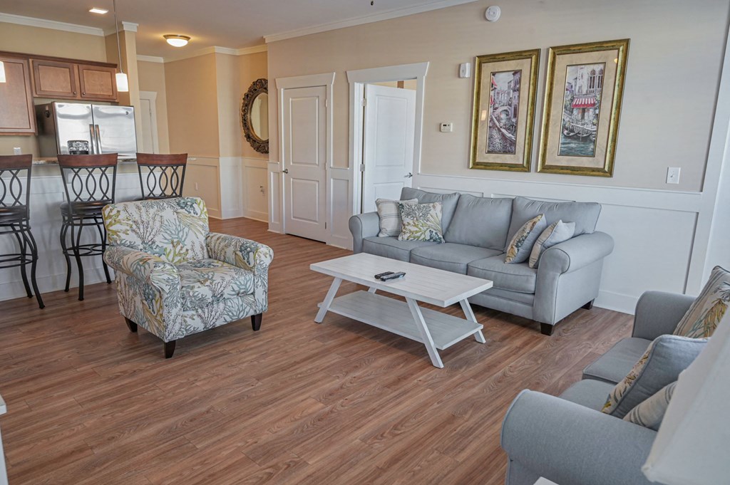 Living Room at Grand View Luxury Apartments in Wilmington, NC