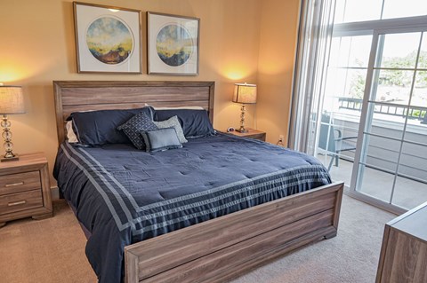 Bedroom at Grand View Luxury Apartments in Wilmington, NC