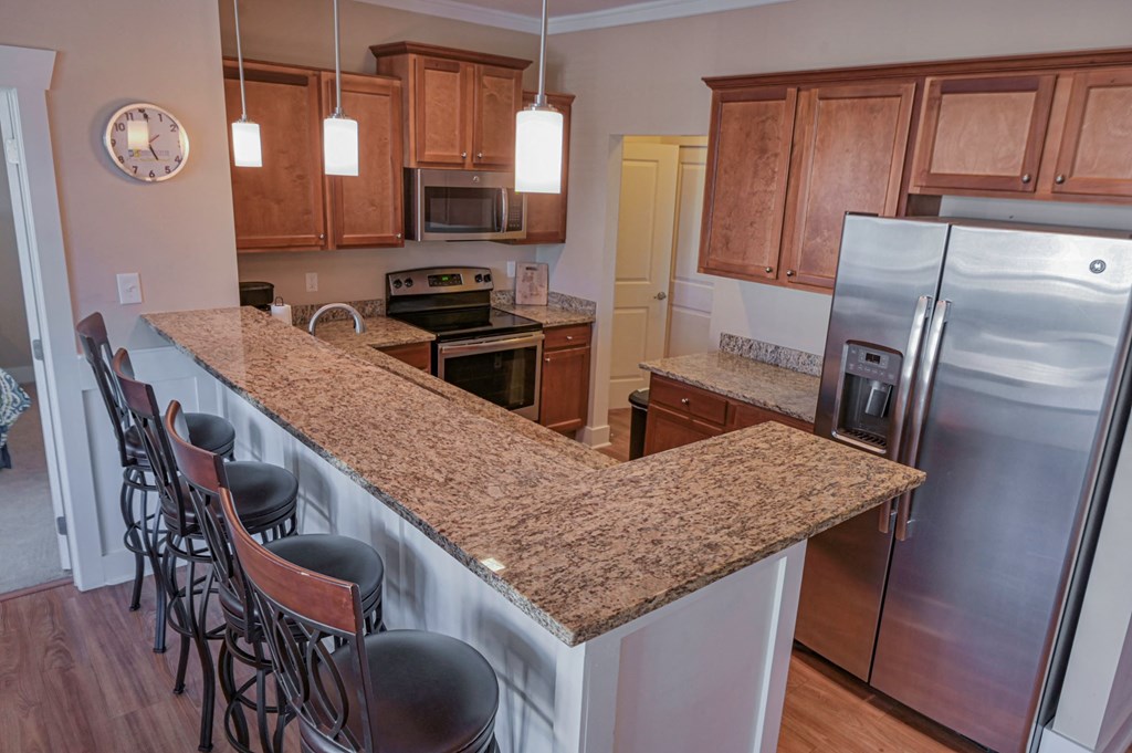 Kitchen at Grand View Luxury Apartments in Wilmington, NC