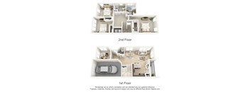 A diagram shows the layout of a two-story house.