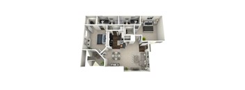 a 1 bedroom floor plan  1190 square feet