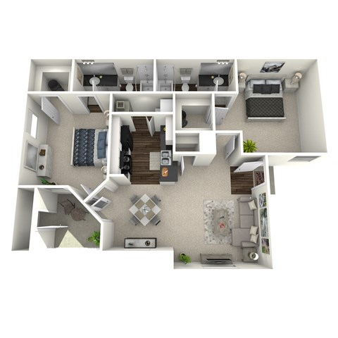 a 1 bedroom floor plan  1190 square feet