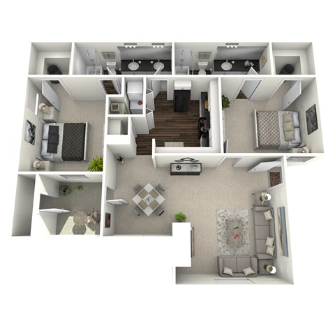 a bedroom floor plan of a 2100 sq ft apartment