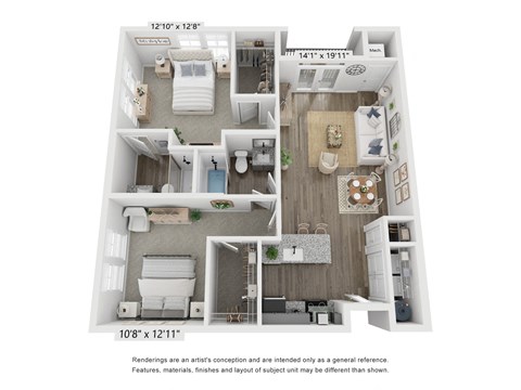 a 3 bedroom floor plan with a bathroom and a bedroom