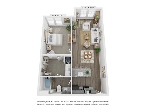 a 1 bedroom floor plan  summit  503 sq ft