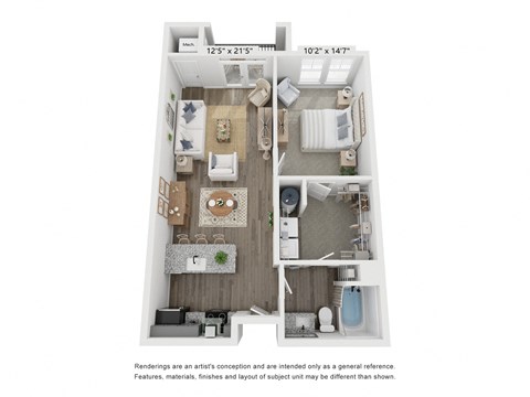 a stylized floor plan of a 2103 sq ft