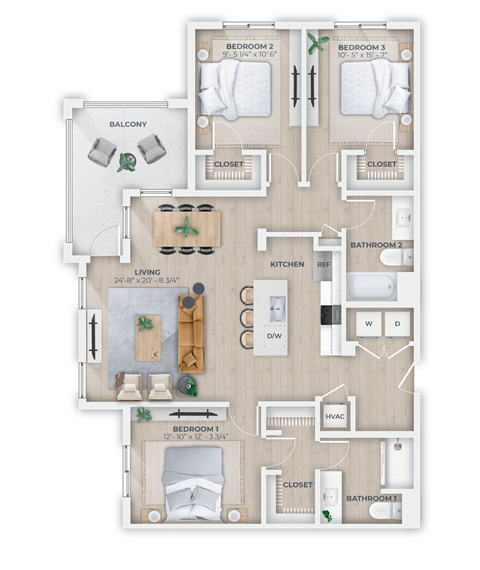 a floor plan of a house with a wooden floor