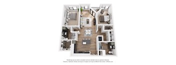 a 1 bedroom floorplan is shown in this image
