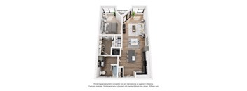bedroom floor plan  the residences at city center apartments