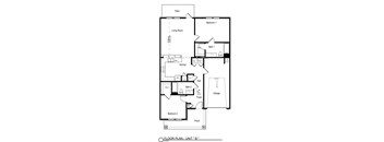 two bedroom one story floorplan