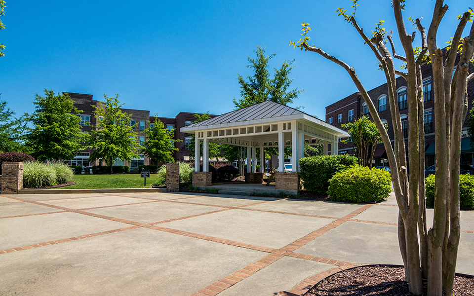 Outdoor grilling pavilion at Main Street Square