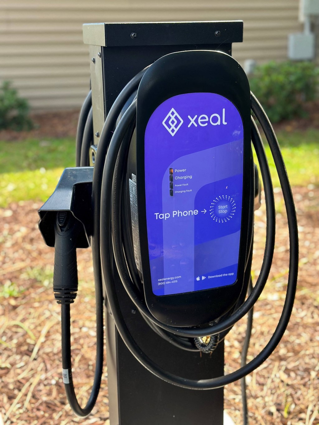 a rechargeable electric meter with a cable plugged into it