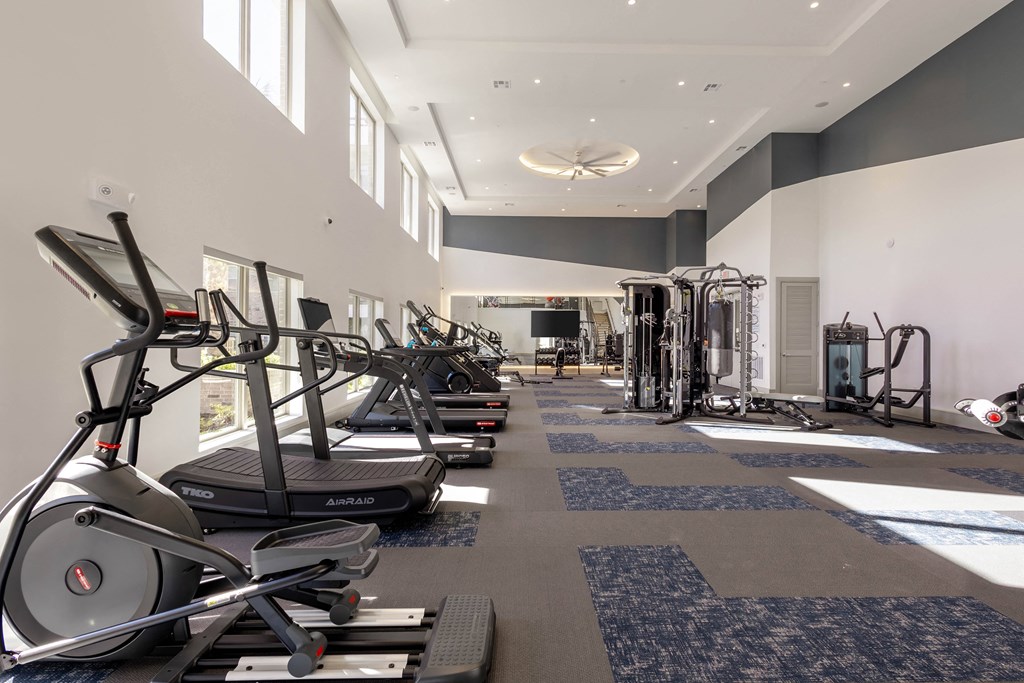 24-Hour Expansive Two-Level Fitness Center with Echelon Fitness Training Mirror