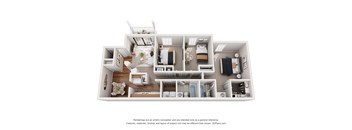 a 1 bedroom floorplan is shown in this illustration