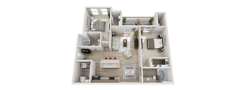 a 2 bedroom192 sq ft floor plan