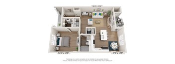 a 1 bedroom floorplan is shown in this image
