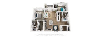 a 1 bedroom floorplan is shown in this image