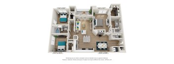 three bedroom floorplan