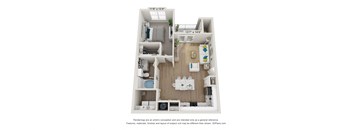 a floor plan of a 1 bedroom apartment