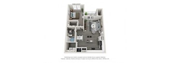 1 Bedroom 1 Bathroom floor plan Hawthorne Waterstone