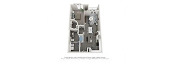 1 Bedroom 1 Bathroom floor plan Hawthorne Waterstone