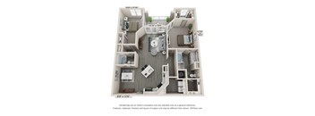 Bliss - 2 bedroom 2 bathroom floor plan