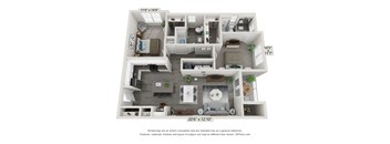 2 Bedroom 2 Bath Floor Plan Hawthorne Waterstone