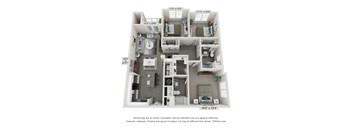 3 Bedroom 2 Bath Floor Plan Hawthorne Waterstone