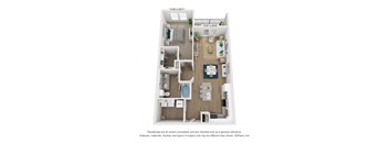 a floor plan of a 1 bedroom apartment