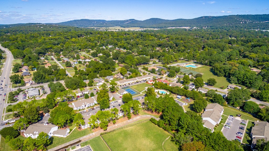 Aerial View of Hawthorne at Lily Flagg in Huntsville, AL