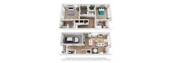 2 bedroom floor plan  the villas at spring creek