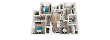 the outlook floor plan  1 bedroom 840 sq ft