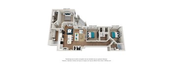 bedroom floor plan an open concept layout with a large closet and a balcony