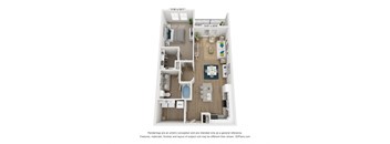 a floor plan of a 1 bedroom apartment