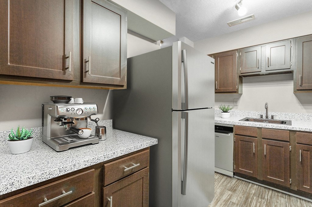 our apartments have a modern kitchen with stainless steel appliances