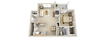 a floor plan of a 1 bedroom192 sq ft house