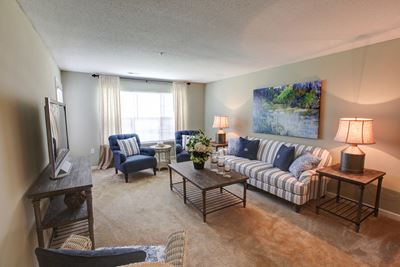 Living Room at Amelia Village in Clayton, NC