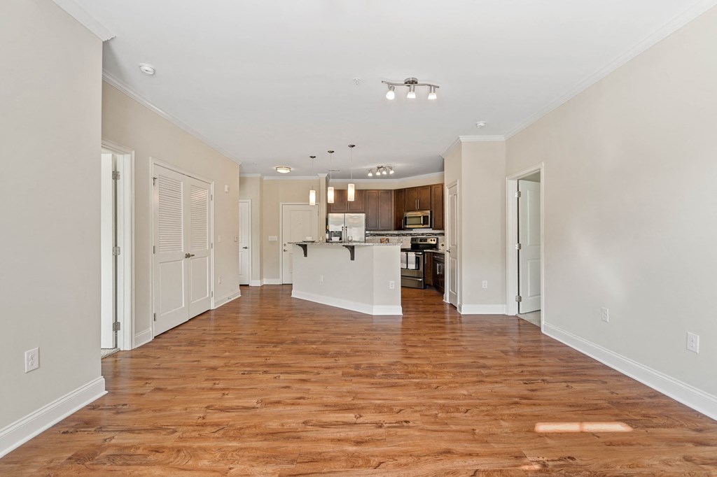 Spacious Living Room Area at The Village Lofts  in Greensboro, NC