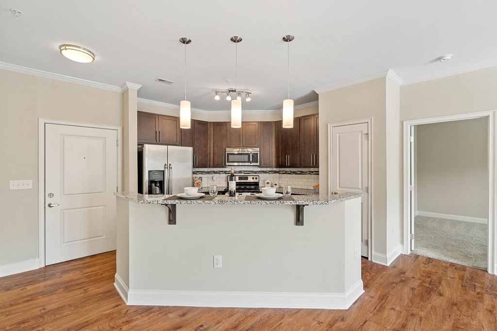 Spacious Kitchen at The Village Lofts  in Greensboro, NC