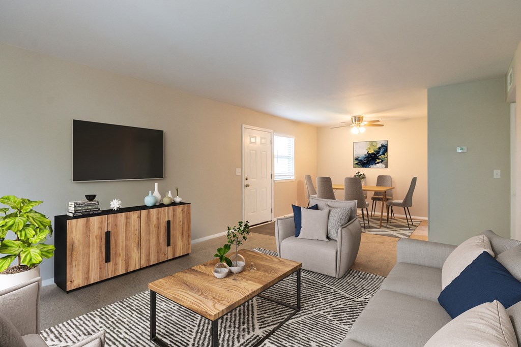 Living Room and Dining Room