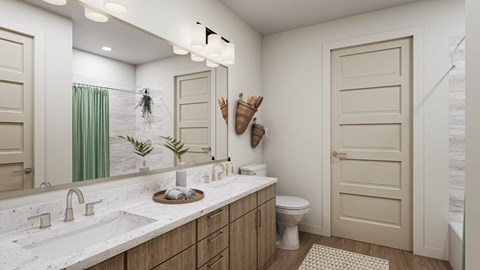 a bathroom with a sink and a toilet and a mirror