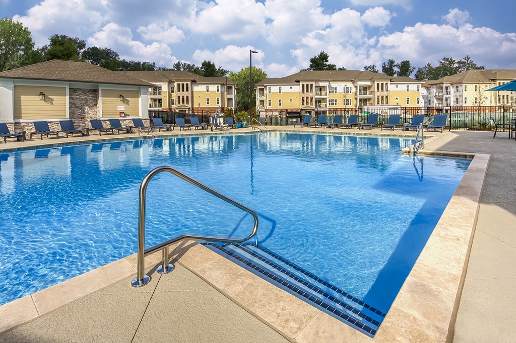 Sparkling Swimming Pool at Crabtree Lakeside in Raleigh, NC