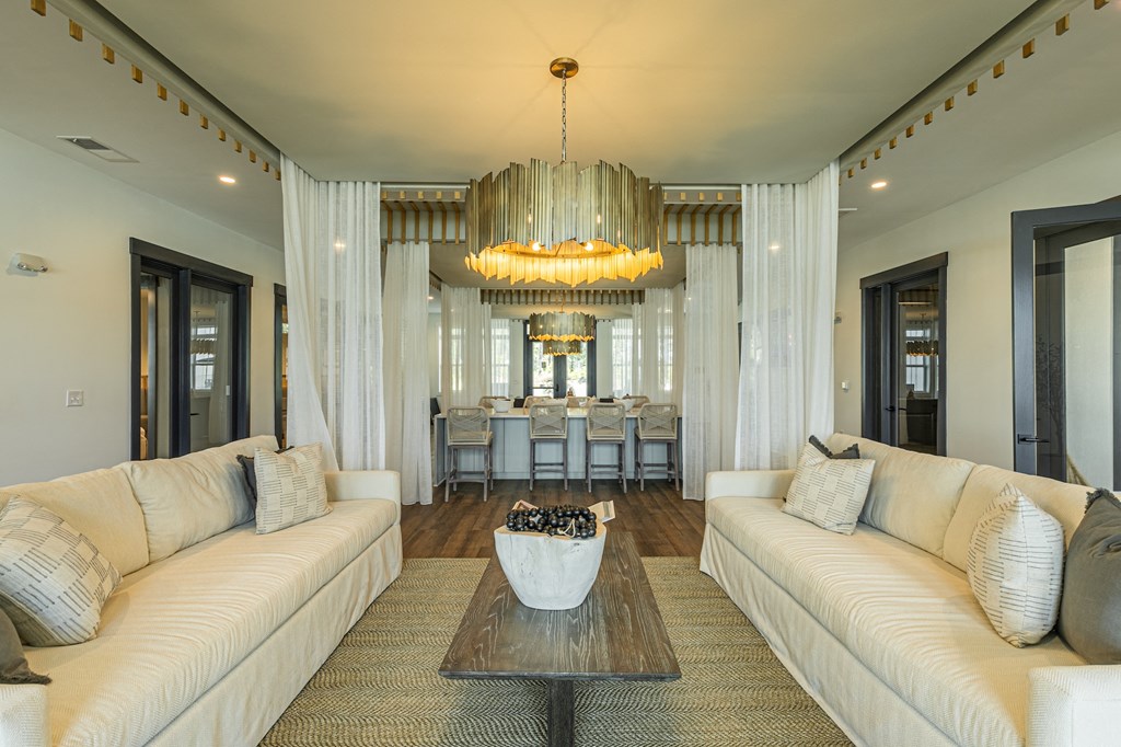 Luxurious lounge clubhouse