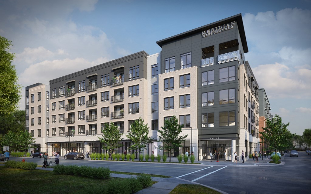 A modern building with the name "MARIJAN" on the top.