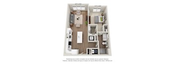 a 3 bedroom floor plan with a bedroom and a living room