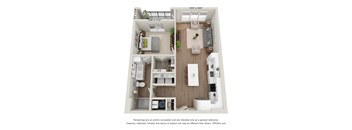a 1 bedroom floor plan  woodland commons apartments