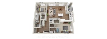 a 1 bedroom floorplan is shown in this image