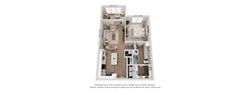 a floor plan of a 3 bedroom apartment